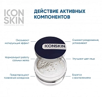 ICON SKIN Пудра минерально-растительная себостатическая / Re: Program Sebum Lock Overnight Matt & Care Powder 10 гр, фото 3