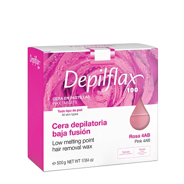 DEPILFLAX 100 Воск горячий в брикетах, розовый 500 г
