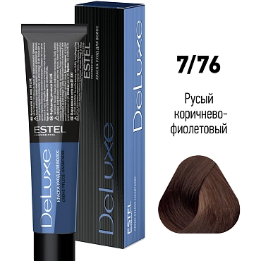 ESTEL PROFESSIONAL 7/76 краска для волос, русый коричнево-фиолетовый / DELUXE 60 мл
