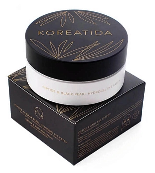 KOREATIDA Патчи гидрогелевые с пептидами и экстрактом жемчуга для глаз / peptide & black pearl hydrogel eye patch 60 шт, фото 2