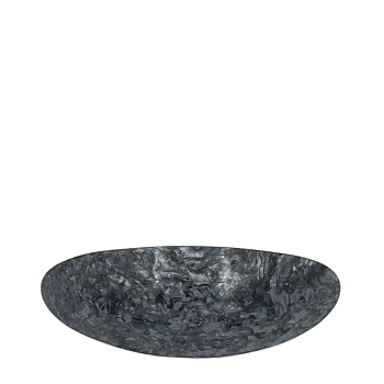 Заколка - автомат Минерал овальная графитовая 4*10см