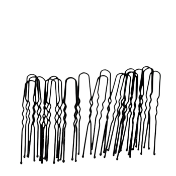 Шпильки для волос волна черные 45мм 40шт 