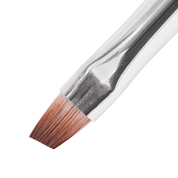 Кисть скошенная для геля, искусственный ворс, в тубе № 3