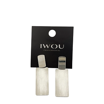 Серьги Платиновые пластины