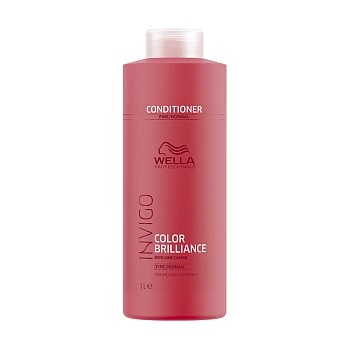 WELLA Бальзам-уход для защиты цвета окрашенных нормальных и тонких волос / Brilliance 1000 мл, фото 1