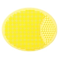 Терка-скраб для лица/тела овальная, силиконовая, 05 желтая