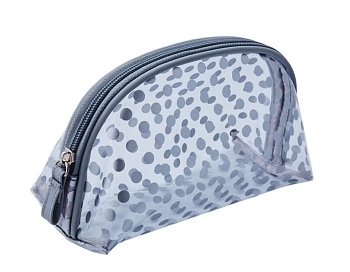Косметичка Горох, серая 19 х 8,5 х 11,5 см