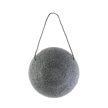 SOLOMEYA Спонж очищающий для умывания, конняку с древесным углем / Charcoal Konjac Sponge 1 шт, фото 2