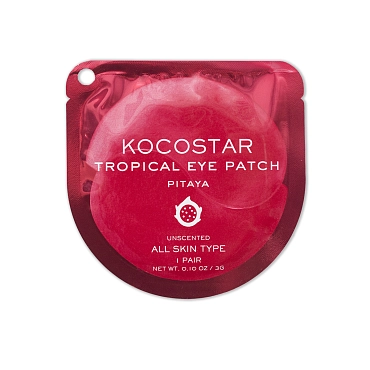 KOCOSTAR Патчи гидрогелевые для глаз Тропические фрукты, питахайя / Tropical Eye Patch Pitaya Single 2 патча