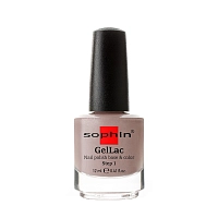 SOPHIN 0621 гель-лак для ногтей УФ 2в1 база+цвет без использования УФ лампы, розово-сиреневый 12 мл, фото 1