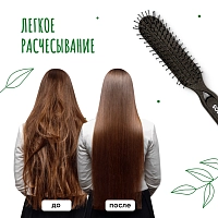 SOLOMEYA Био-расческа для сухих и влажных волос из натурального кофе / Detangler Bio Hairbrush for Wet & Dry Hair Coffee Material, фото 6