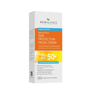 BIOBALANCE Крем солнцезащитный для лица SPF50+ / SUN PROTECTION CREAM 75 мл, фото 2