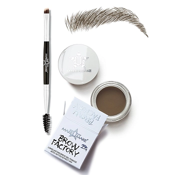 MAKE U MAKE Помада для бровей 24 часа устойчивости для блондинок и шатенок с кистью, B2 / BROW FACTORY GINGERY 2,1 гр, фото 2