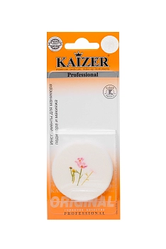 KAIZER Спонж латексный с рисунком, круглый, цвет белый, фото 2