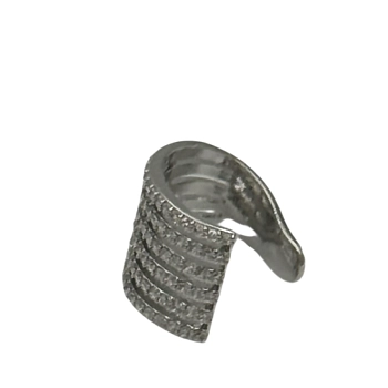 IWOU PROFESSIONAL Кафф Манжет со стразами цвет серебро, фото 2