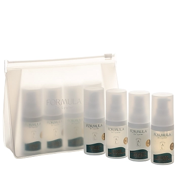 Набор миниатюр в косметичке (пена для умывания 15 мл + тонер 15 мл + маска 15 мл + крем 15 мл) ANTIPTOSIS, FORMULA DR. LYUTER