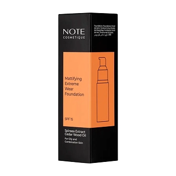 NOTE Основа тональная стойкая с матирующим эффектом 100 / MATTIFYING EXTREME WEAR FOUNDATION SPF15 30 мл, фото 4