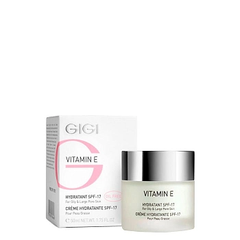 GIGI Крем увлажняющий для жирной кожи SPF 17 / Hydratant for oily skin VITAMIN E 50 мл, фото 4