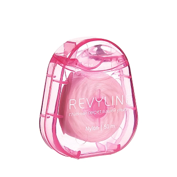 REVYLINE Нить зубная вощеная, нейлон, 50 м, розовая / Bubble Gum, фото 4