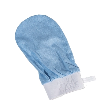 SILK CARE Варежка шелковая для пилинга голубая / Silk Care Wild Silk, фото 2