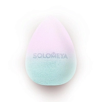 SOLOMEYA Спонж косметический для макияжа меняющий цвет, голубой-розовый / Color Changing blending sponge Blue-pink, фото 4