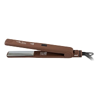 Утюжок для выпрямления волос Iron Brown Pro с зеркальным титановым покрытием, коричневый, BE-UNI PROFESSIONAL