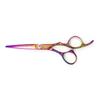 Ножницы парикмахерские PBS-CK15 5.5" фиолетовый узор, MIZUKA