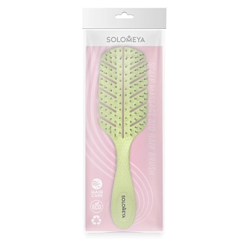 SOLOMEYA Био-расческа массажная для волос мини, зеленая / Scalp Massage Bio Hair Brush mini Green, фото 3
