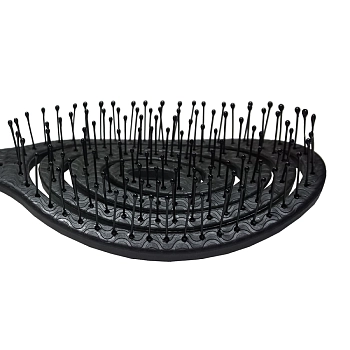 SOLOMEYA Био-расческа подвижная для волос, черная / Detangling Bio Hair Brush Black, фото 4