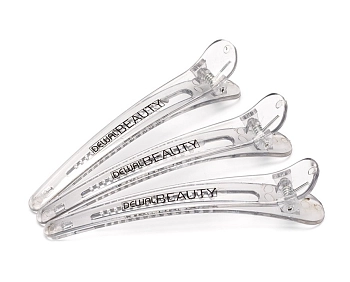 Зажимы для волос, серые прозрачные 5 шт