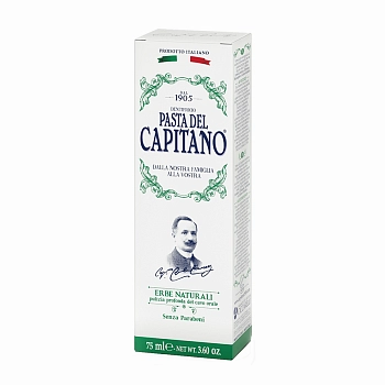 PASTA DEL CAPITANO Паста зубная Натуральные травы / 1905 Natural Herbs 75 мл, фото 2