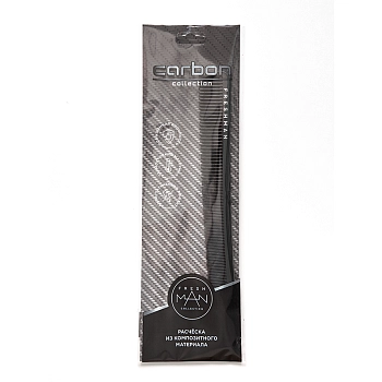 FRESHMAN Расческа-гребень комбинированная для моделирования и стрижки / Collection Carbon, фото 3