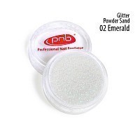 PNB 02 пудра-песок изумрудная / Glitter Sand Powder PNB, Emerald 1 г, фото 1