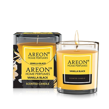 AREON Свеча ароматическая, черная ваниль / HOME PERFUMES Vanilla Black 120 гр, фото 2