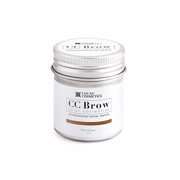 LUCAS’ COSMETICS Хна для бровей, серо-коричневый (в баночке) / CC Brow grey brown 5 г