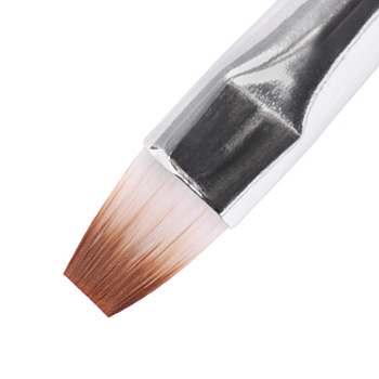 Кисть прямая для геля, искусственный ворс, в тубе № 5