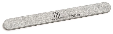 TNL PROFESSIONAL Пилка узкая для ногтей 240/240, серая (в индивидуальной упаковке)