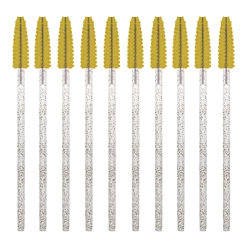 Щеточки для ресниц и бровей одноразовые желтые с глиттером / INNOVATOR COSMETICS 10 шт