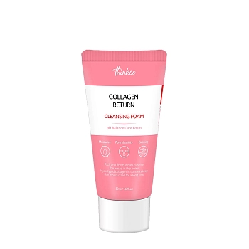Пенка для умывания с коллагеном / Thinkco Collagen return cleansing foam 50 мл