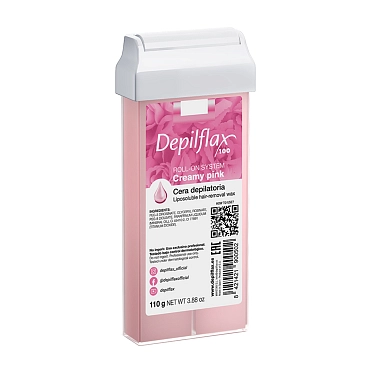 DEPILFLAX 100 Воск для депиляции в картридже, розовый-сливочный 110 г