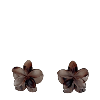 Краб для волос малый Франжипани розово-коричневый матовый 4*4см 2шт