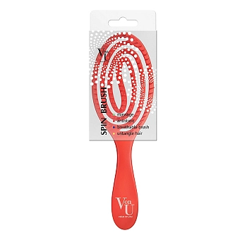 VON-U Расческа для волос, красная / Spin Brush Red, фото 4