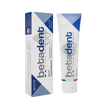 BETADENT Паста зубная отбеливающая / BETADENT WHITE 100 мл, фото 3