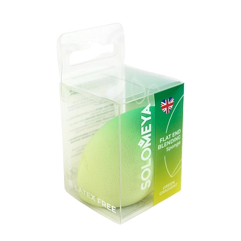 SOLOMEYA Спонж для макияжа со срезом, зеленый градиент / Solomeya Flat End blending sponge Green Gradient 1 шт, фото 2