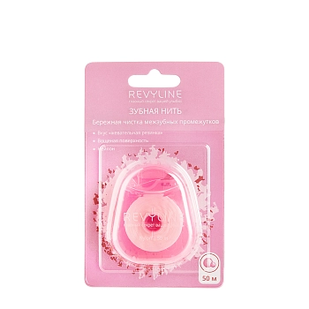 Нить зубная вощеная, нейлон, 50 м, розовая / Bubble Gum