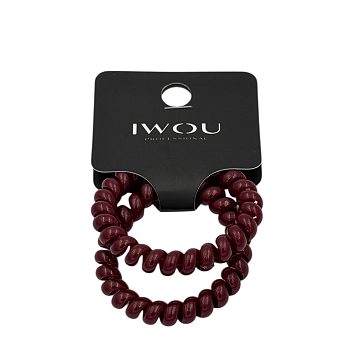 Резинка пружинка Глянец бордовая 2шт