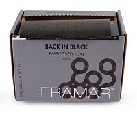 Фольга с тиснением в рулоне, черная / Embossed Roll Medium Back In Black 98 м, FRAMAR