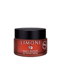 LIMONI Крем восстанавливливающий для лица с экстрактом секреции улитки / Snail Repair All In One Cream 50 мл, фото 1