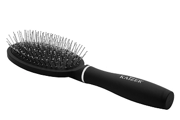 KAIZER Расческа массажная, овальная, металлические зубцы, фото 3