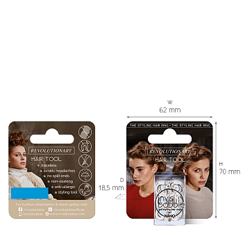 INVISIBOBBLE Резинка для волос / invisibobble NANO Crystal Clear (с подвесом), фото 5